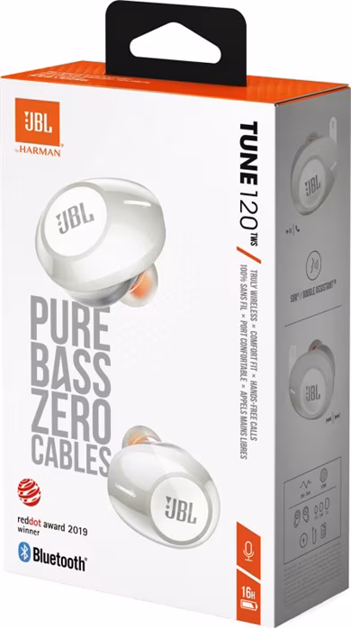 JBL Tune 120TWS White - Bezdrátová sluchátka