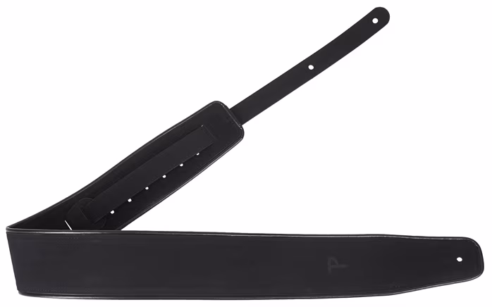 Perri's Leathers 7165 Black Piped Microfibre Guitar Strap - Kytarový popruh