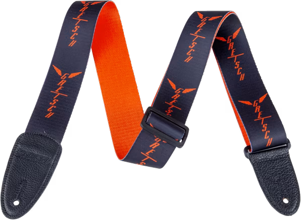 Gretsch Falcon Wings Strap Black/Orange - Kytarový popruh