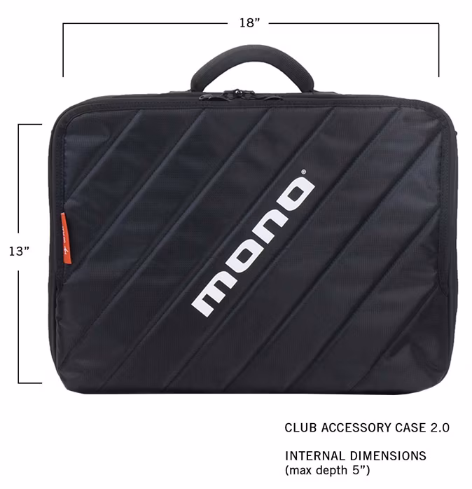 Mono Pedalboard Small Black + Club Accessory Case 2.0 - Pedalboard