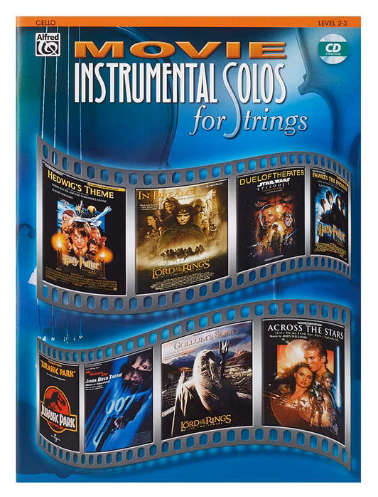 MS Movie Instrumental Solos, Cello Level 2-3 Book/CD - Noty pro violoncello
