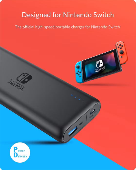 Anker PowerCore 20100Ah Nintendo Switch - Powerbanka