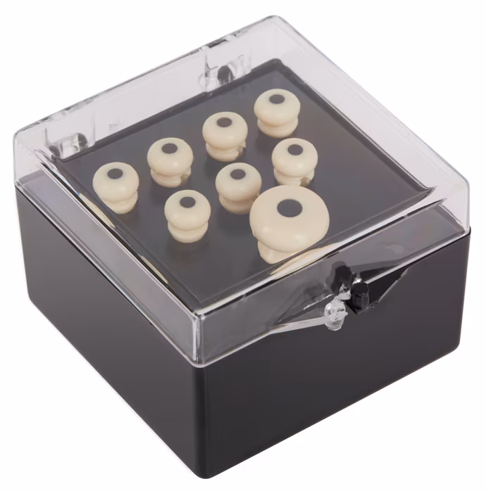 Martin Bridge Pin Set White With Black Inlay - Kolíčky do kobylky