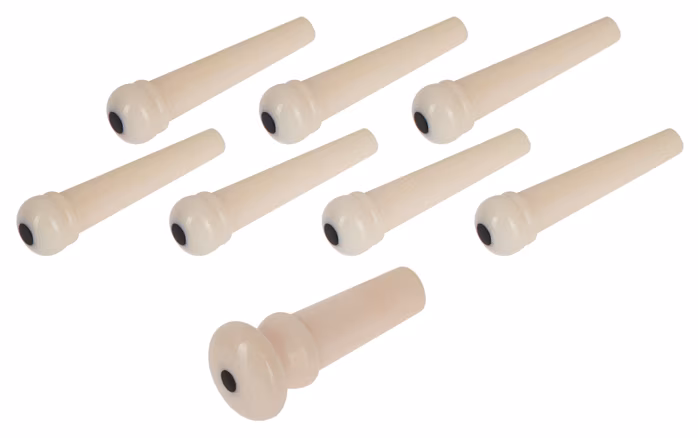 Martin Authentic Bridge Pin Set White With Black Inlay - Kolíčky do kobylky