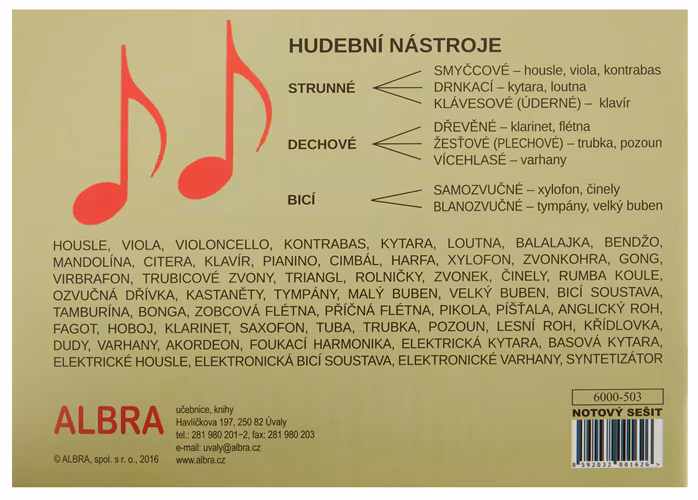 KN Notový sešit - housle - Notový sešit