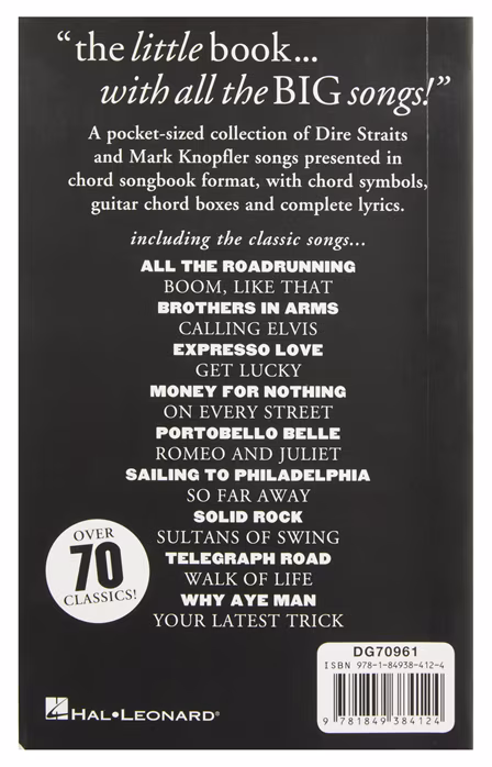 MS The Little Black Songbook: Dire Straits And Mark Knopfler - Zpěvník