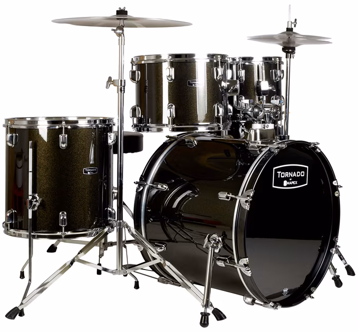 Tornado Junior Set Black Sparkle - Dětská bicí souprava