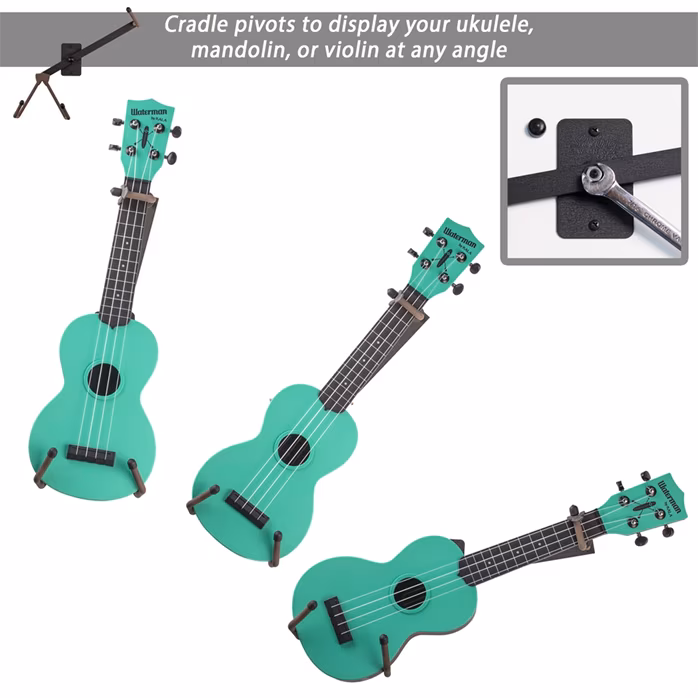 String-Swing Horizontal Ukulele, Violin or Mandolin Wall Mount - Věšák pro ukulele