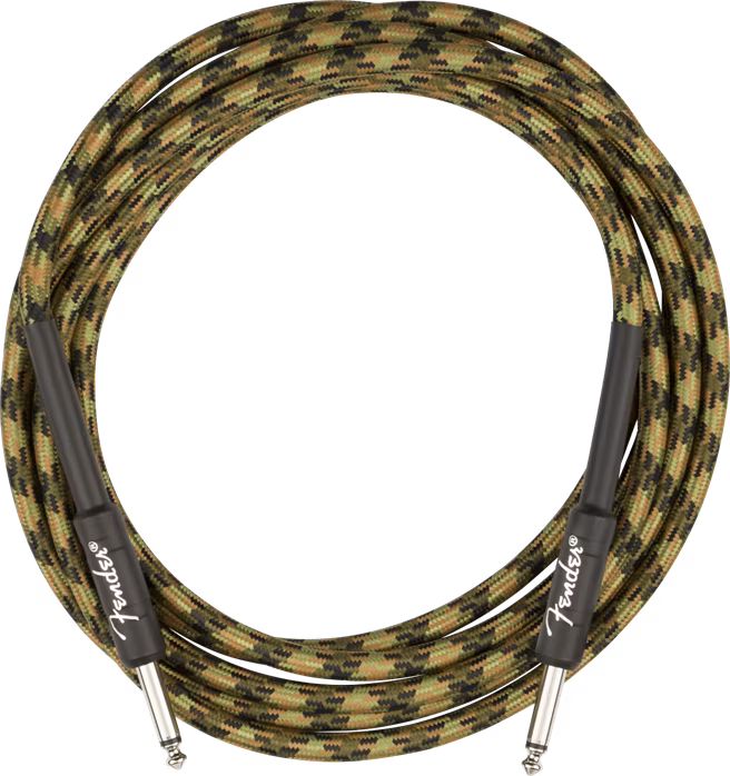 Fender Professional Series 10' Instrument Cable Woodland Camo - Nástrojový kabel