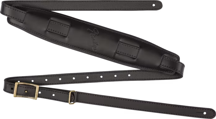 Fender Mustang Saddle Strap, Long, Black - Kytarový popruh
