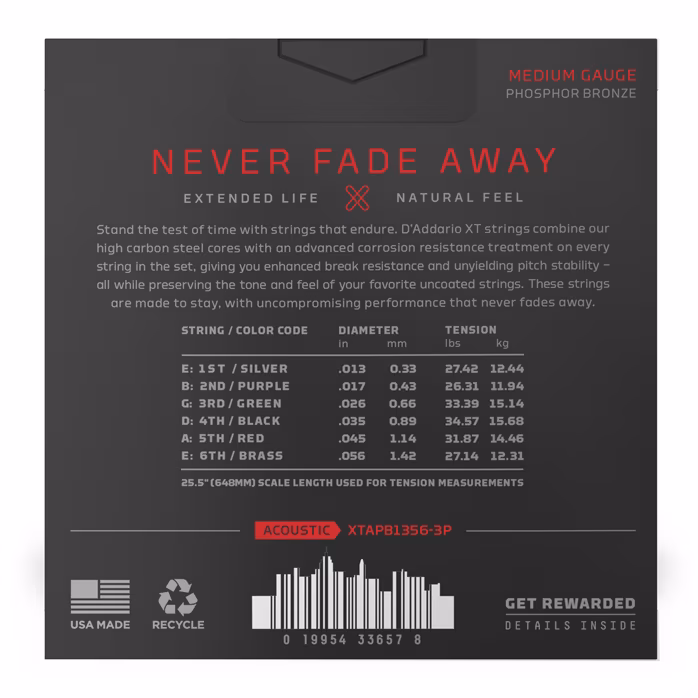 D'Addario XTAPB1356-3P - Kovové struny pro akustickou kytaru