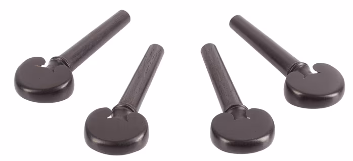 Dowina Violin Pegs Ebony Set Heart 4/4 - Houslový ladicí kolíček