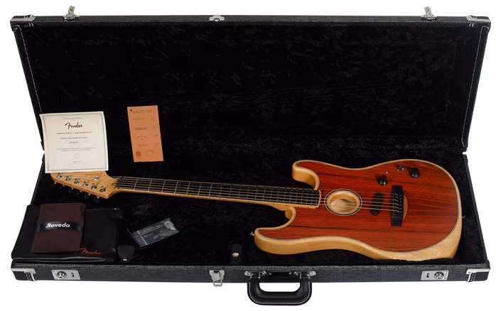 Fender American Acoustasonic Strat EB COC - Elektroakustická hybridní kytara