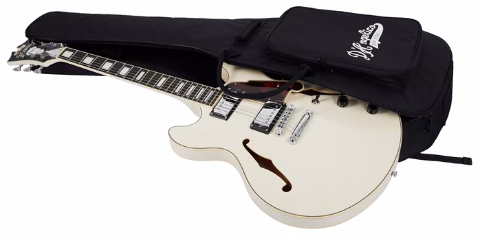 D'Angelico Premier DC Stop-bar Tailpiece Champagne - Semiakustická kytara