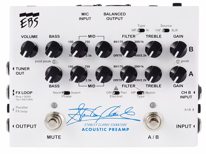 EBS Stanley Clarke Signature Preamp (rozbalené) - Kontrabasový předzesilovač