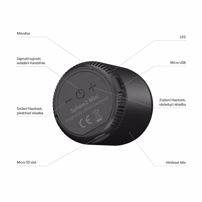 LAMAX Sphere2 Mini - Bezdrátový přenosný reproduktor