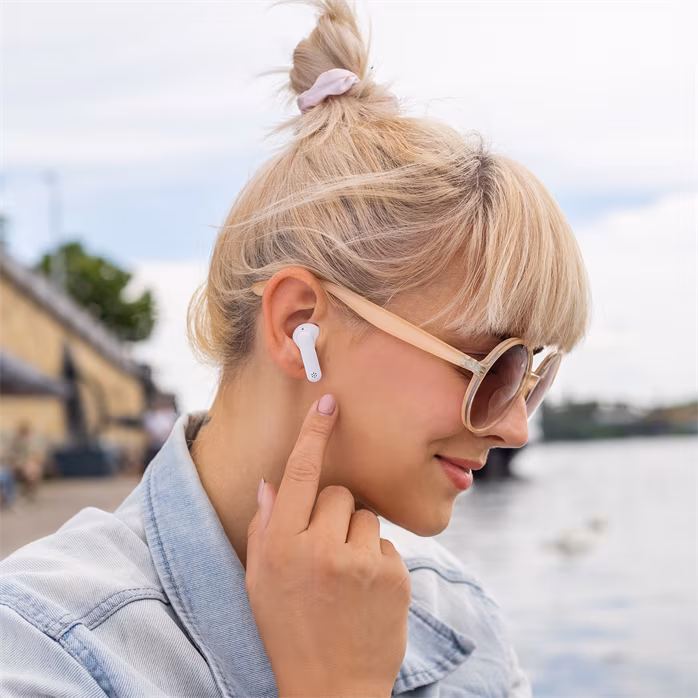 Niceboy HIVE Beans White - Bezdrátová sluchátka