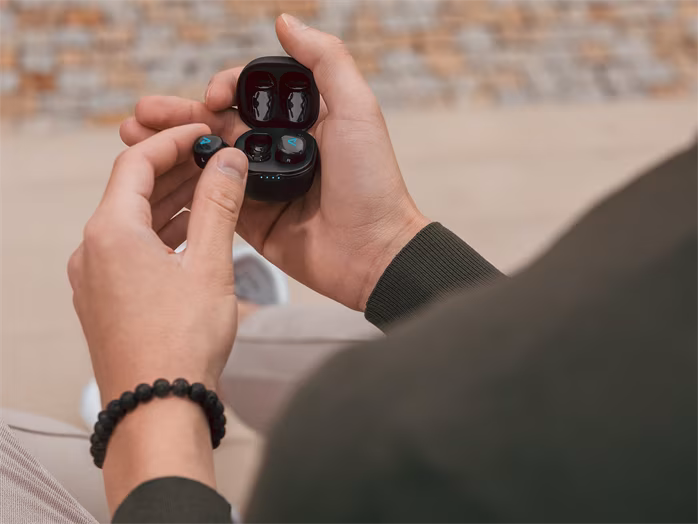 LAMAX Dots2 Touch Black wireless charging - Bezdrátová sluchátka