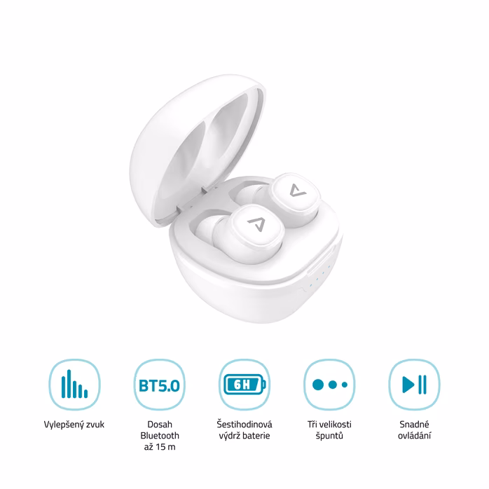 LAMAX Dots2 White wireless charging - Bezdrátová sluchátka