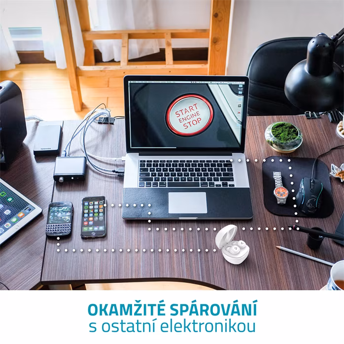 LAMAX Dots2 White wireless charging - Bezdrátová sluchátka