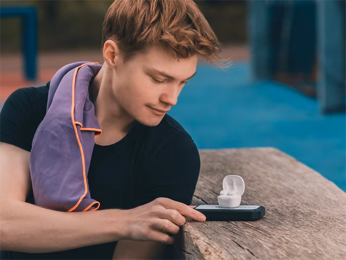 LAMAX Dots2 White wireless charging - Bezdrátová sluchátka