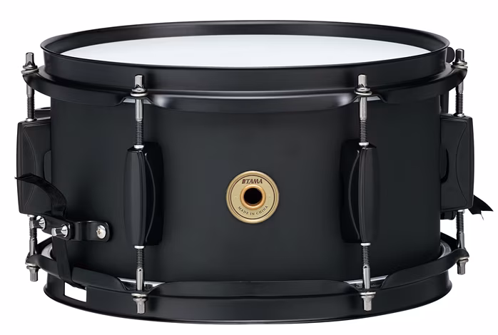 Tama 10" x 5,5" Metalworks Effect Snare Black Steel Matte Black - Snare bubínek