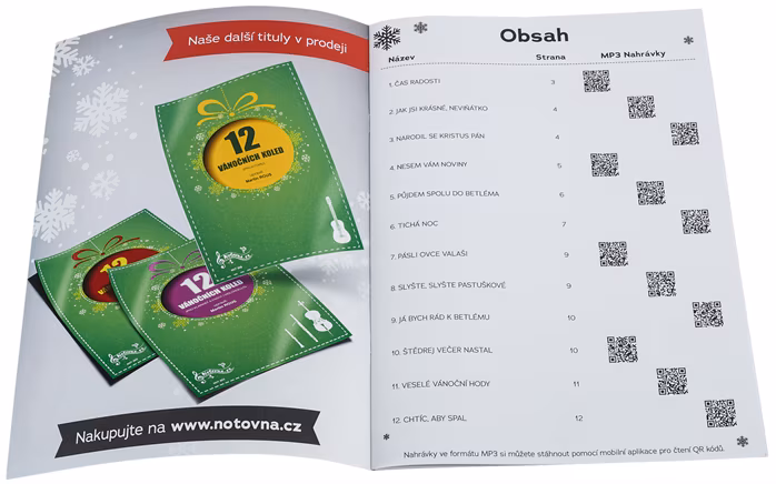KN 12 Vánočních koled pro housle a violoncello - Koledy