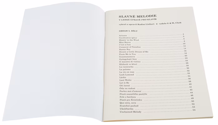 KN Slavné melodie v lehké úpravě pro klavír 5.díl - Noty pro klavír