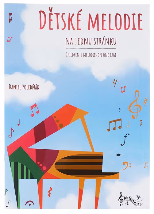 KN Dětské melodie na jednu stránku + Online audio  - Noty pro klavír