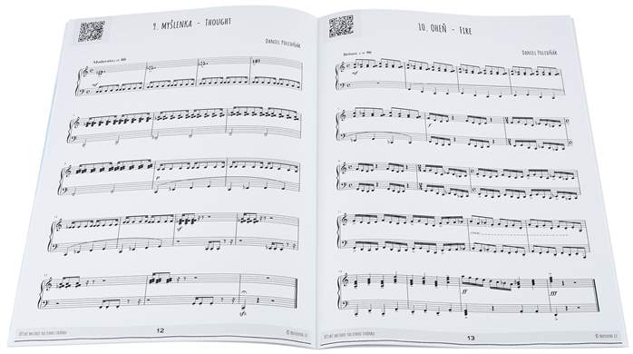 KN Dětské melodie na jednu stránku + Online audio  - Noty pro klavír