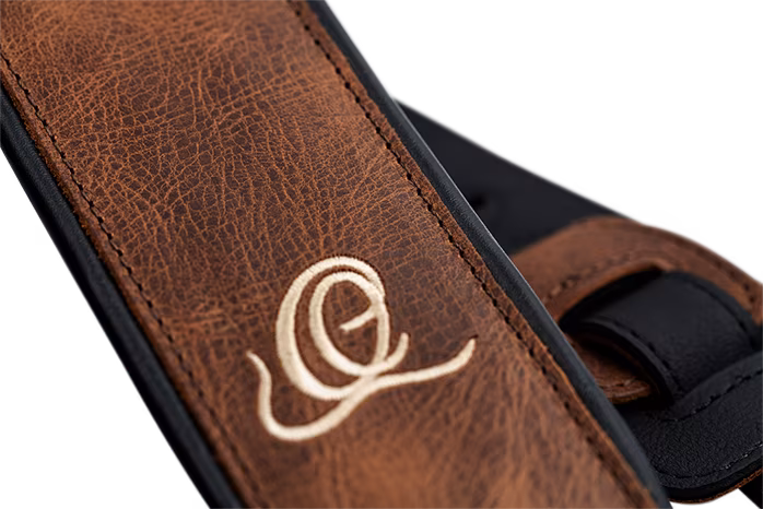 Ortega Leather Strap Vintage Cognac - Kytarový popruh