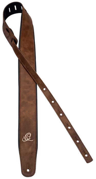 Ortega Leather Strap Vintage Cognac - Kytarový popruh
