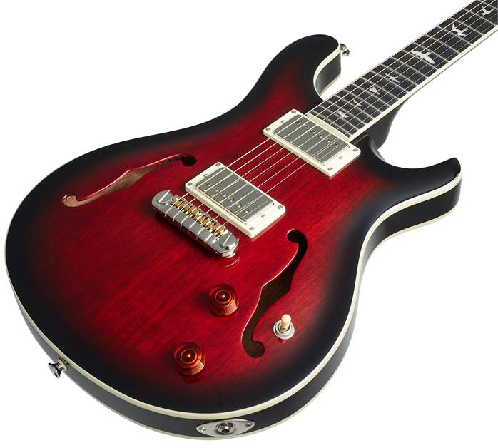 PRS SE Hollowbody Standard Fire Red Burst (rozbalené) - Semiakustická kytara