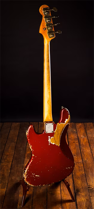 Fender 1965/66 Jazz Bass CAR Custom Colour Matching Headstock - Elektrická baskytara