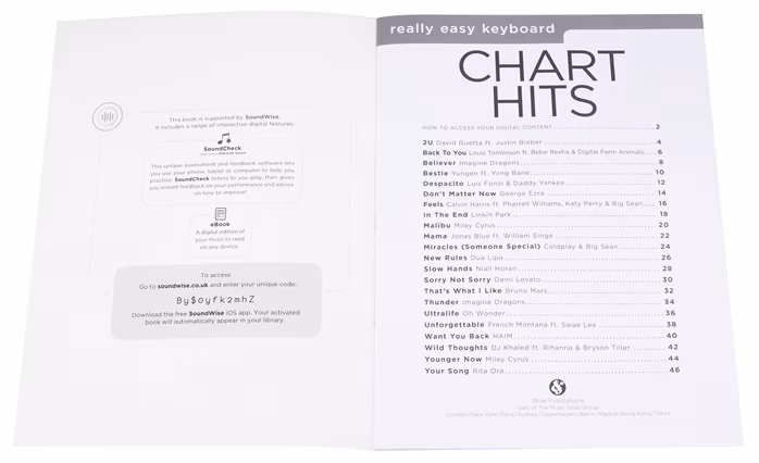 MS Really Easy Keyboard: Chart Hits, Autumn/Winter 2017 - Noty na keyboard