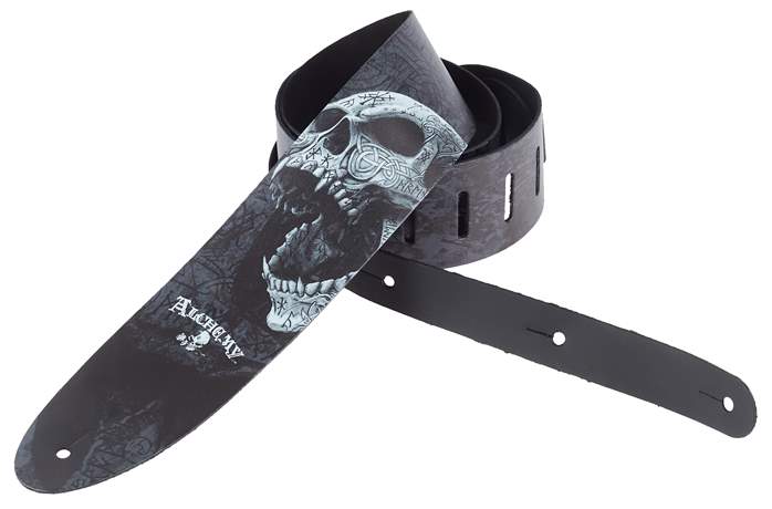 Perri's Leathers 11024 ALCHEMY Guitar Strap Berserker Skull - Kytarový popruh