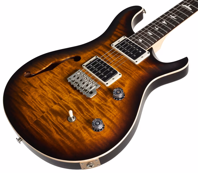 PRS CE24 Semi-Hollow Black Amber - Semiakustická kytara