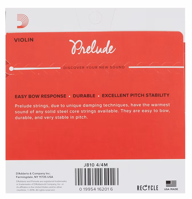 D'Addario Prelude J810 Vln 4/4 M - Houslové struny