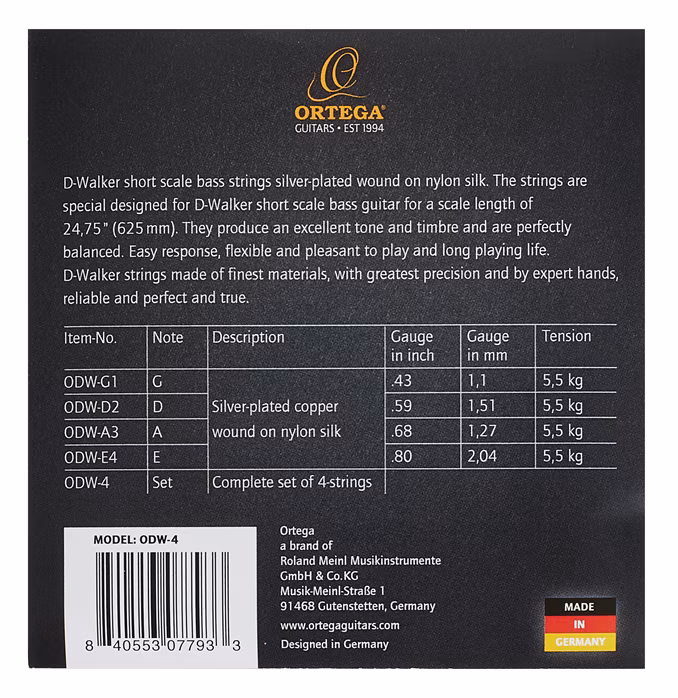 Ortega ODW-4 - Struny pro akustickou baskytaru