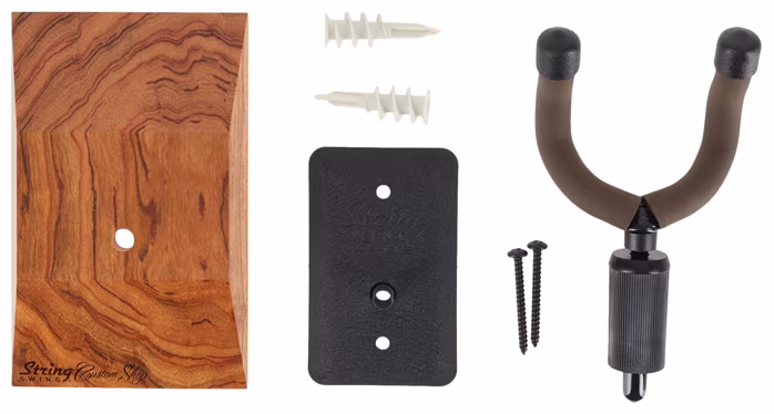 String-Swing Custom Shop Wall Mount Guitar Keeper Gum Cherry - Kytarový věšák