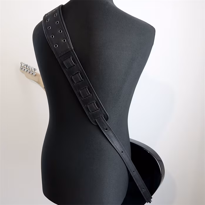 Richter Blackness Gunblack Grommets - Kytarový popruh