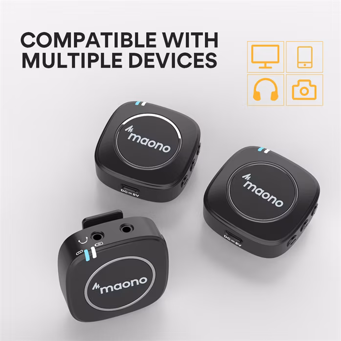 Maono AU-WM820 A2 - Bezdrátový reportážní set s mikrofonem