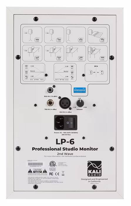 Kali Audio LP-6 White V2 (rozbalené) - Aktivní studiový monitor