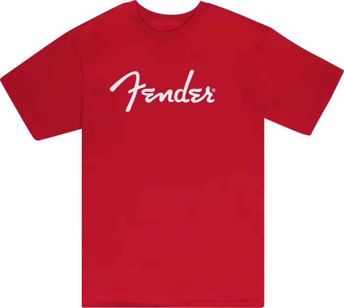 Fender Spaghetti Logo T-Shirt, Dakota Red, XXL - Tričko