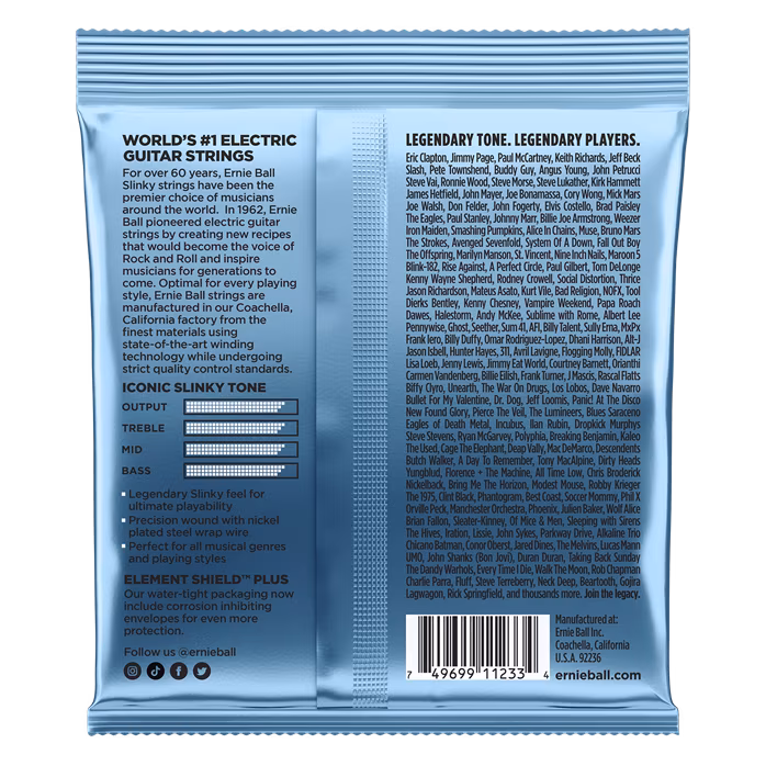 Ernie Ball 3212 Nickel Wound Primo Slinky 3 Pack - Struny pro elektrickou kytaru