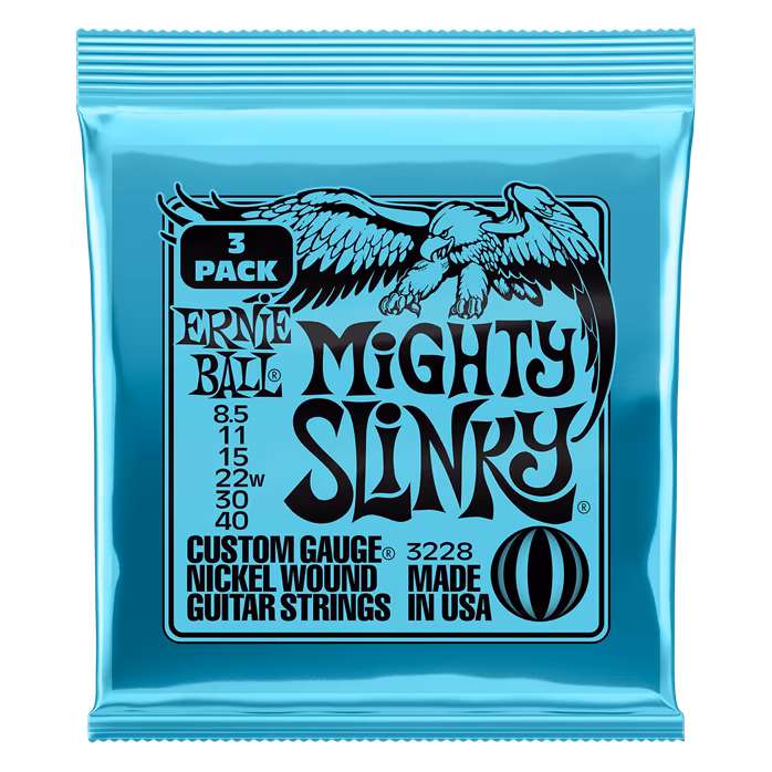 Ernie Ball 3228 Nickel Wound Mighty Slinky 3 Pack - Struny pro elektrickou kytaru