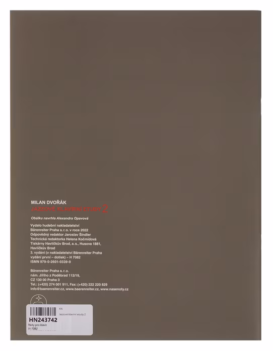 KN Jazzové klavírní etudy 2 - Dvořák Milan - Noty pro klavír