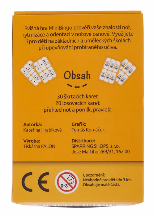 Zodpovědná výuka MiniBingo: Noty a rytmy - Hudební nauka