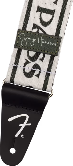 Fender George Harrison All Things Must Pass Logo Strap, White/Black, 2" - Kytarový popruh