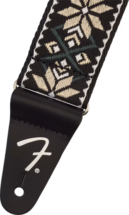 Fender Pasadena Woven Strap, Yellow Snowflake, 2" - Kytarový popruh